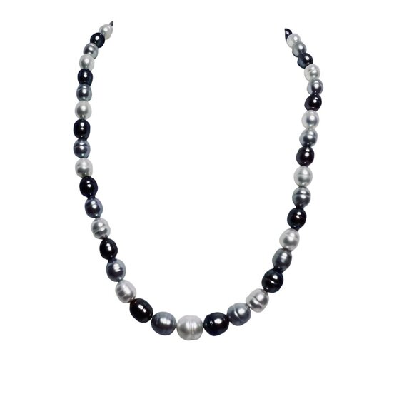 Honora Graduated Baroque Freshwater Pearl Necklace W/ Sterling Clasp (6033-1-2) - Picture 2 of 7